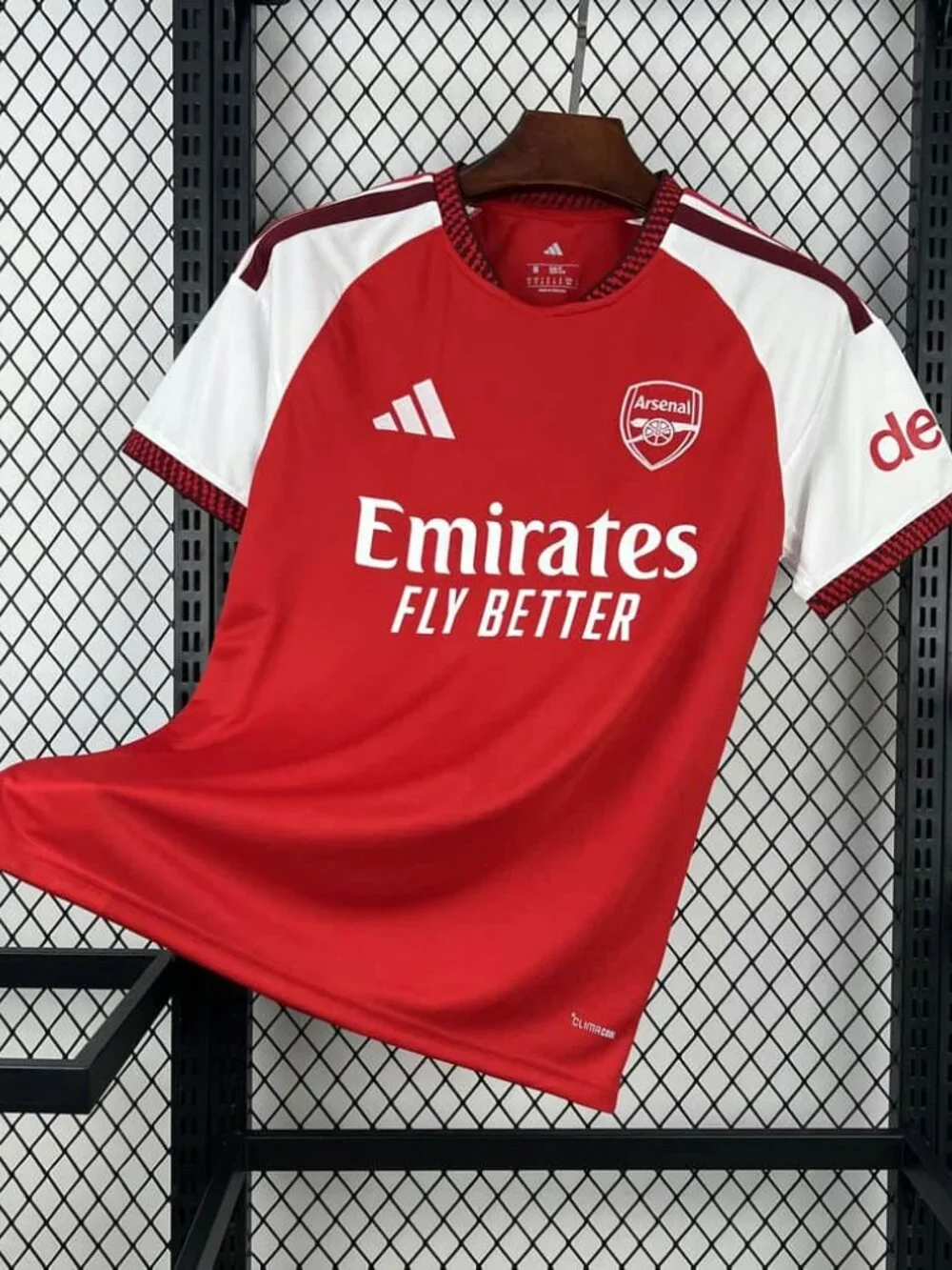 ARSENAL 2026-27 HOME JERSEY WITH EPL SLEEVE AND NO ROOM FOR RACISM BADGE